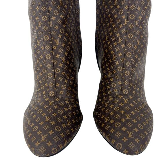 Louis Vuitton Silhouette Ankle Boots Nano Monogram Canvas Brown - Picture 5 of 16